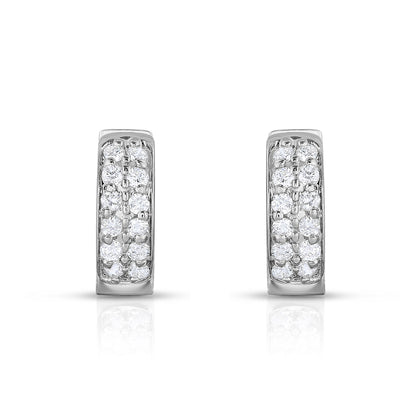 0.24Ct Diamond Huggie Earrings in 14K Gold