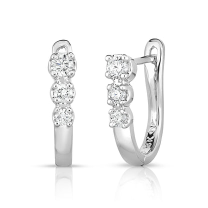 0.20Ct Diamond Huggie Earrings in 14K Gold