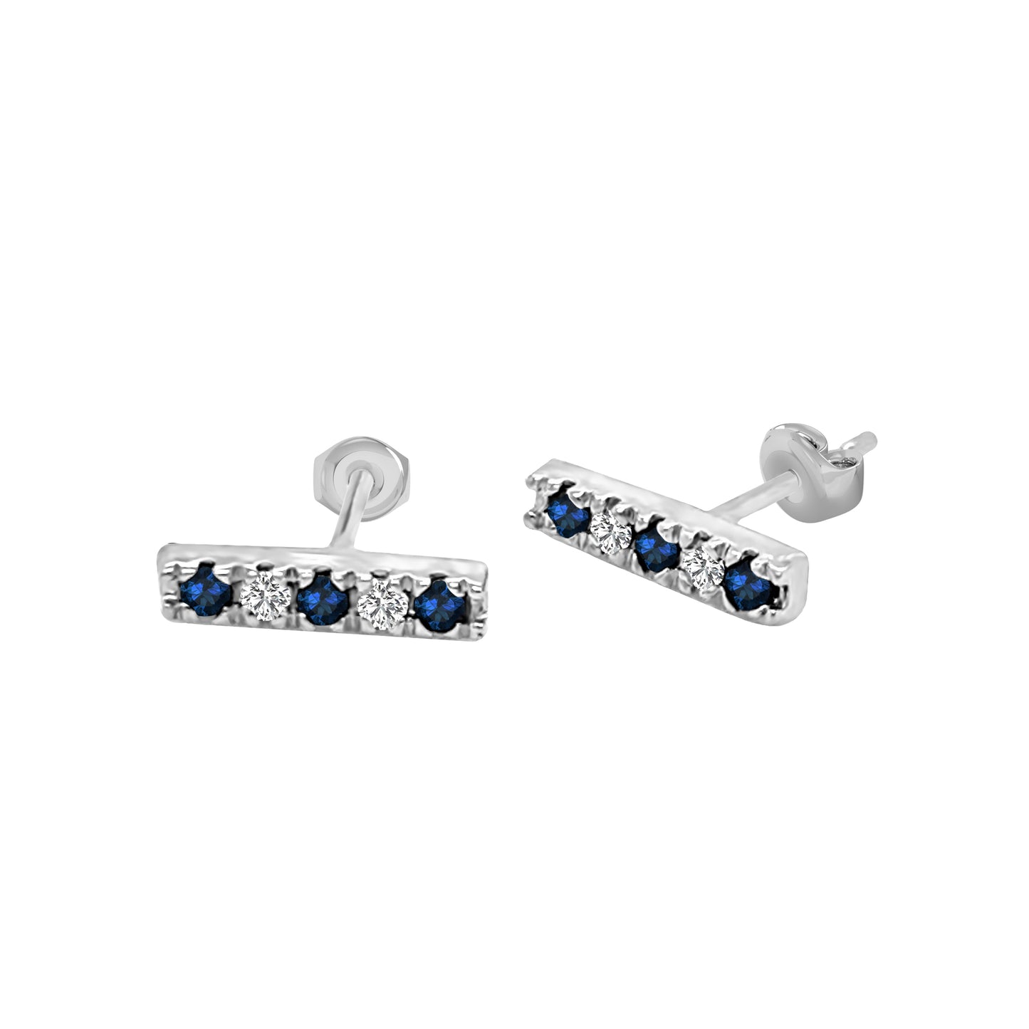 0.20Ct Diamond Bar Earrings in 14K Gold