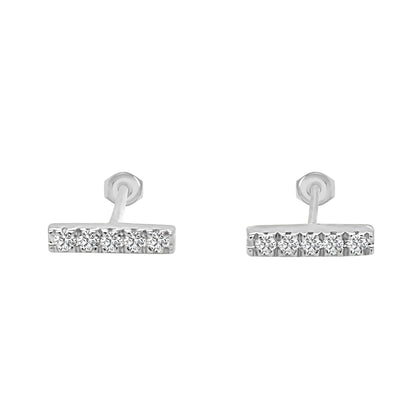 0.20Ct Diamond Bar Earrings in 14K Gold