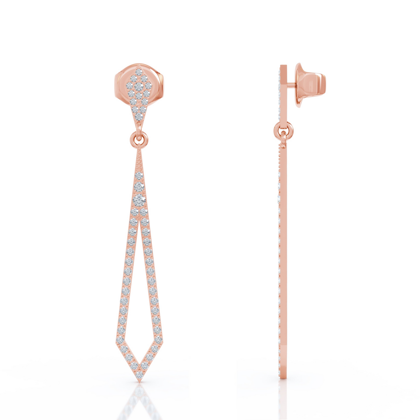 0.75Ct Diamond Drop Earrings in 14K Gold