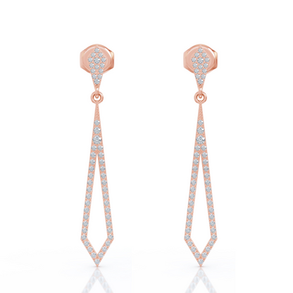 0.75Ct Diamond Drop Earrings in 14K Gold