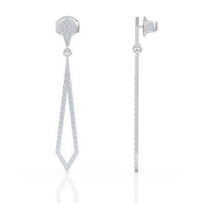 0.75Ct Diamond Drop Earrings in 14K Gold