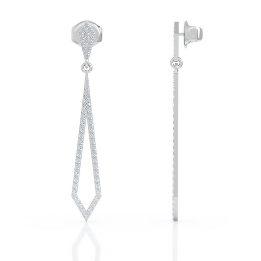0.75Ct Diamond Drop Earrings in 14K Gold