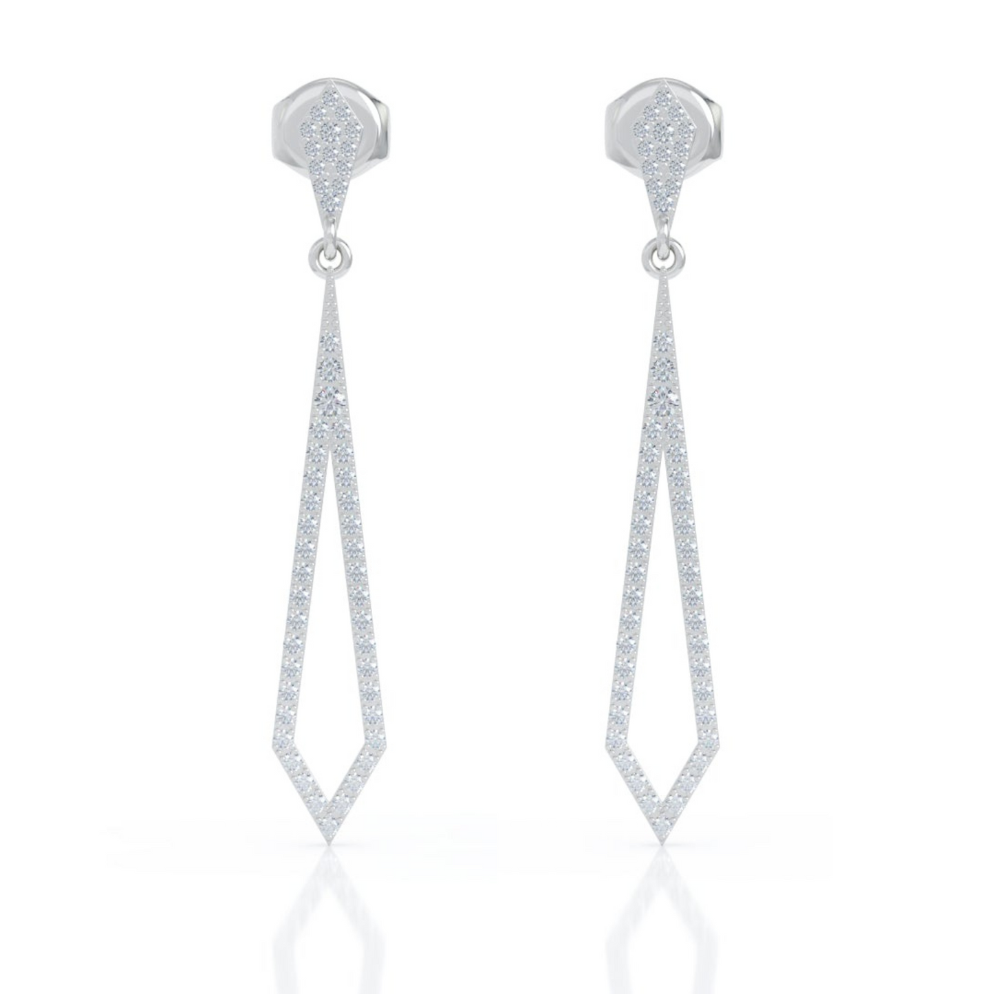 0.75Ct Diamond Drop Earrings in 14K Gold