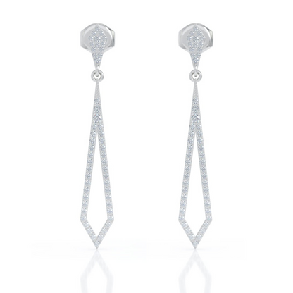 0.75Ct Diamond Drop Earrings in 14K Gold