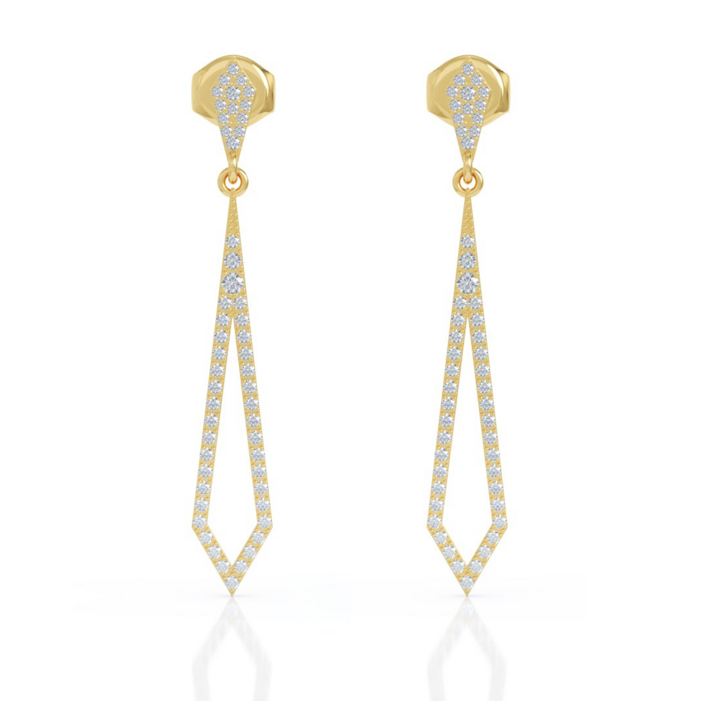 0.75Ct Diamond Drop Earrings in 14K Gold