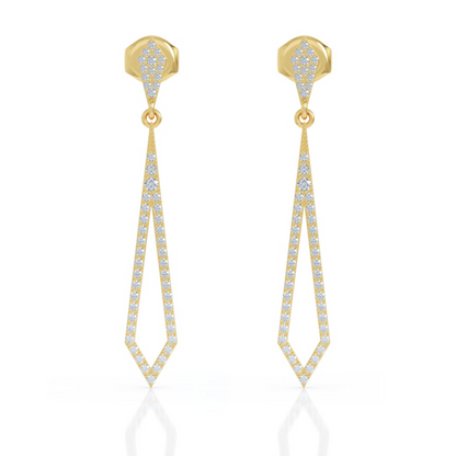 0.75Ct Diamond Drop Earrings in 14K Gold