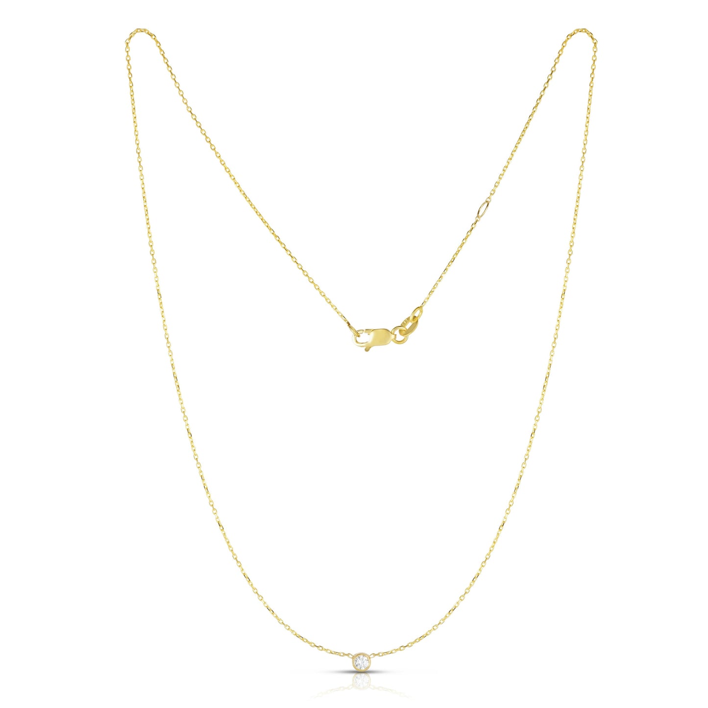 bezel solitaire necklace