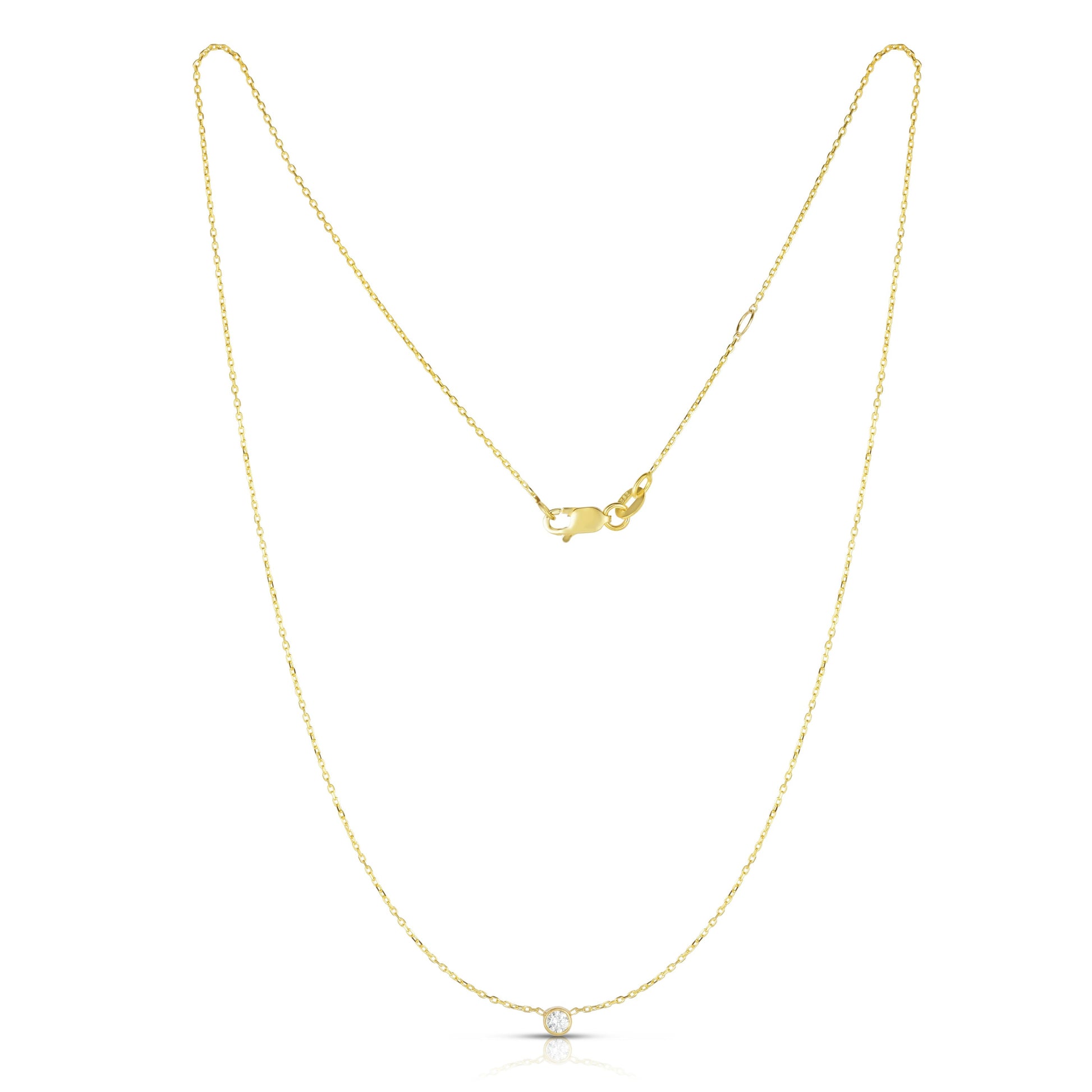 bezel solitaire necklace