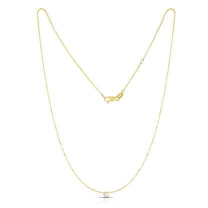 bezel solitaire necklace