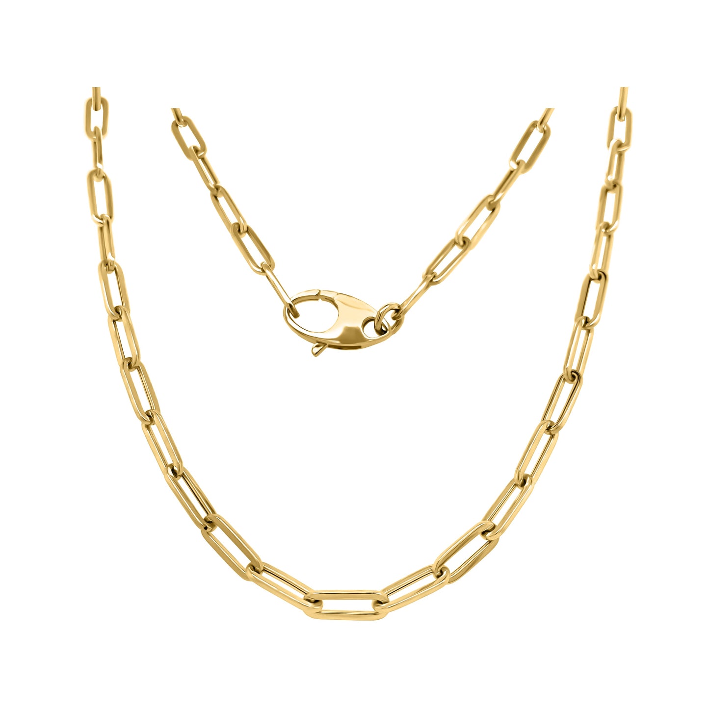 Link Paperclip Link Chain Necklace, 20" in 14K Gold