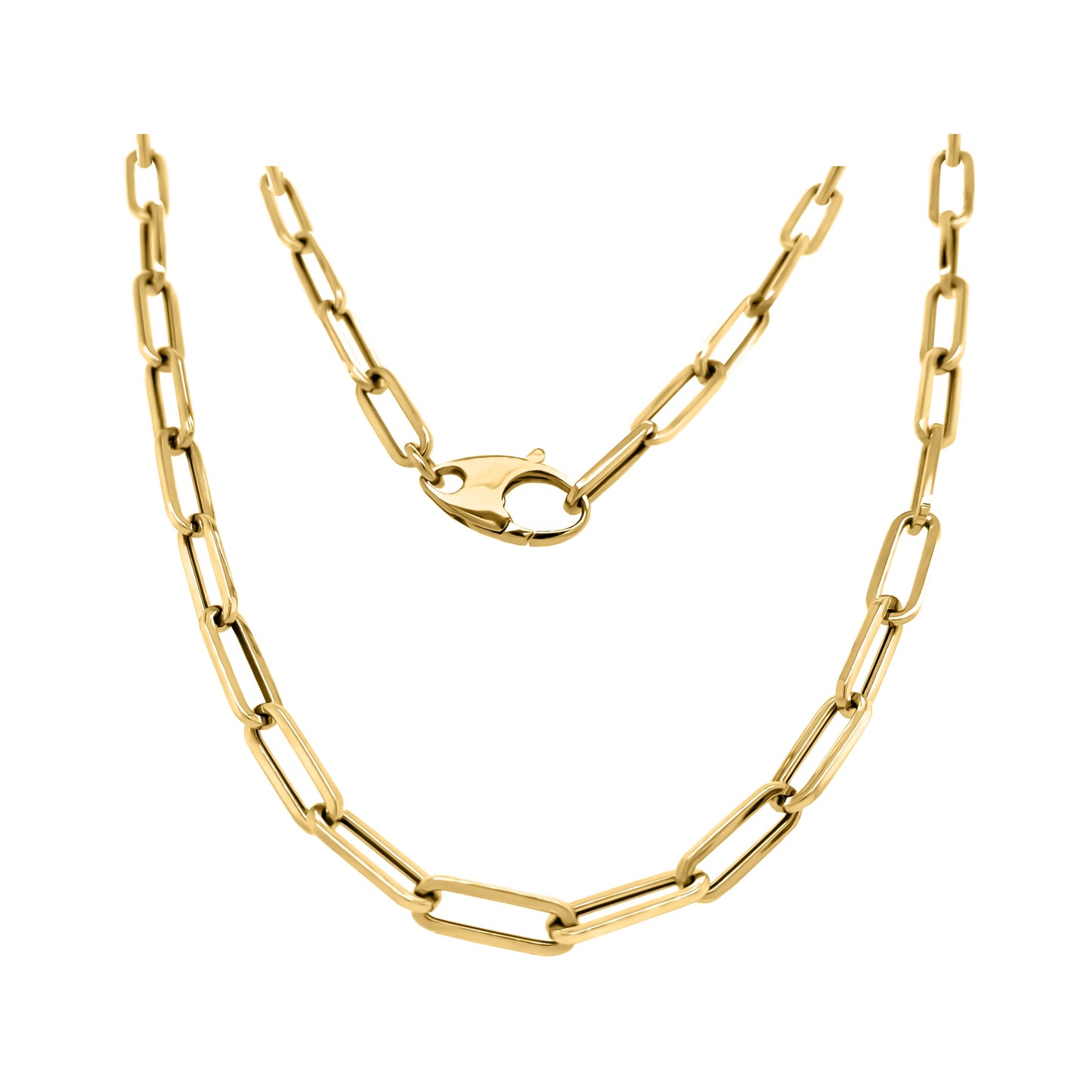 Link Paperclip Link Chain Necklace, 20" in 14K Gold