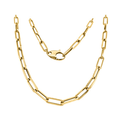 Link Paperclip Link Chain Necklace, 20" in 14K Gold