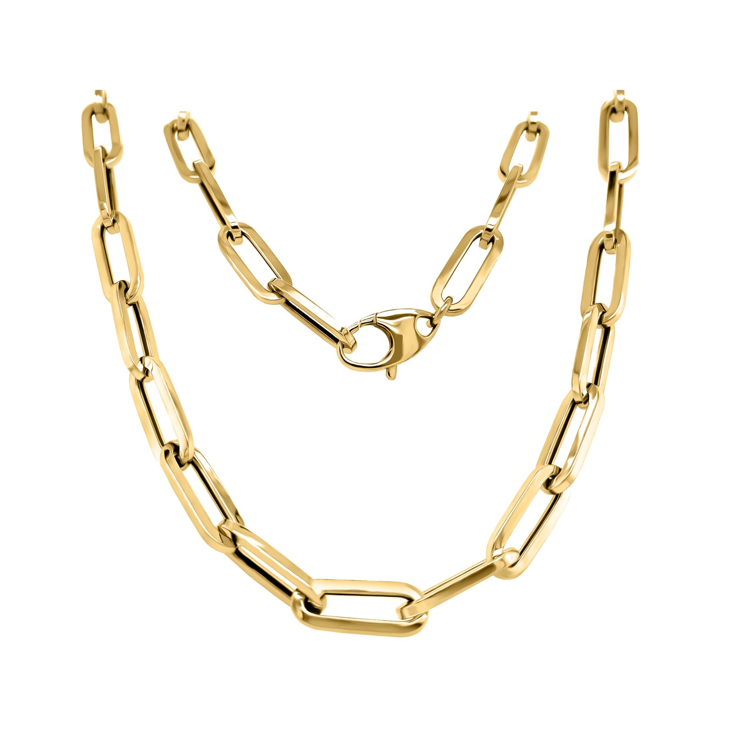 Link Paperclip Link Chain Necklace, 20" in 14K Gold