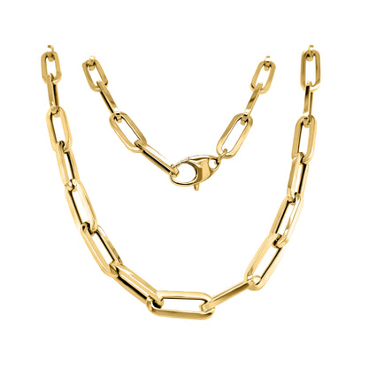 Link Paperclip Link Chain Necklace, 20" in 14K Gold