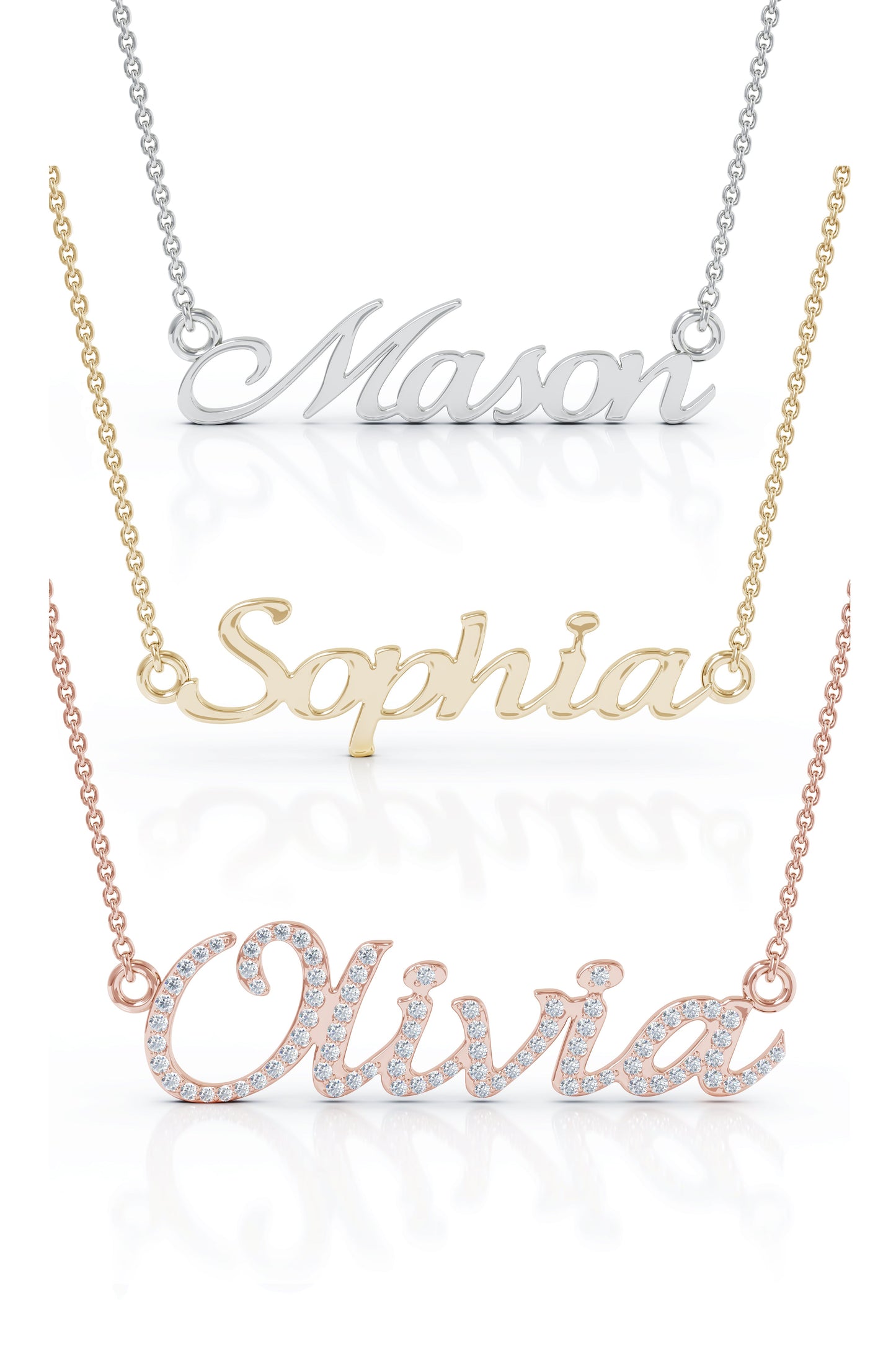 Personalized Name Necklace in 14K Gold