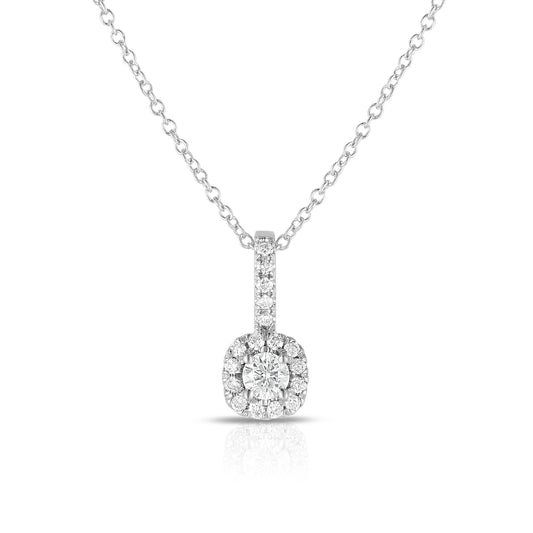0.28Ct Diamond Petite Pendant in 14K White Gold