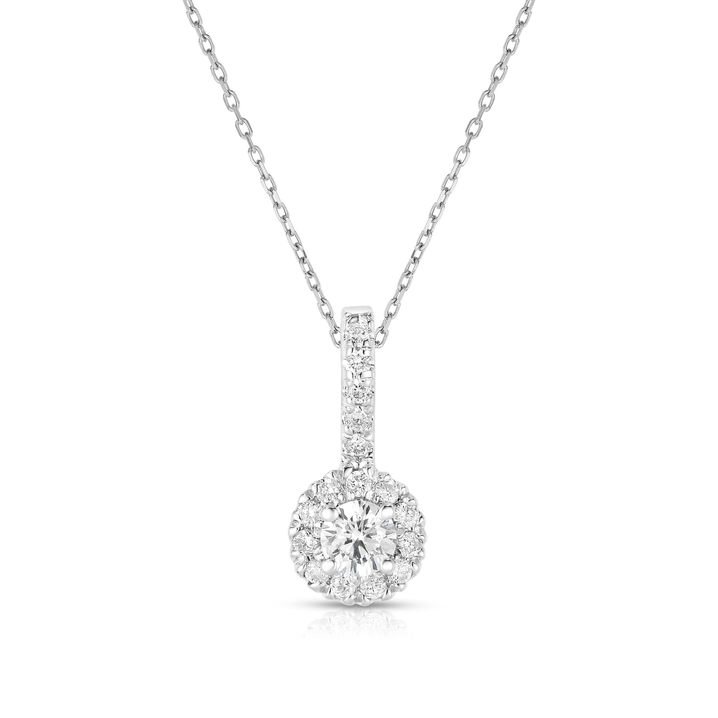 0.28Ct Diamond Petite Pendant in 14K White Gold