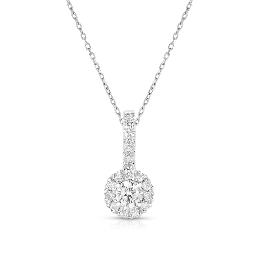 0.28Ct Diamond Petite Pendant in 14K White Gold