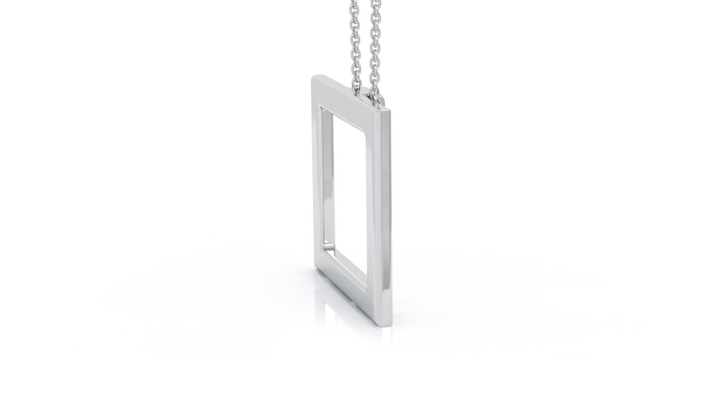Square Pendant, 16"-18" in 14K Gold