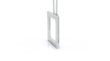 Square Pendant, 16"-18" in 14K Gold