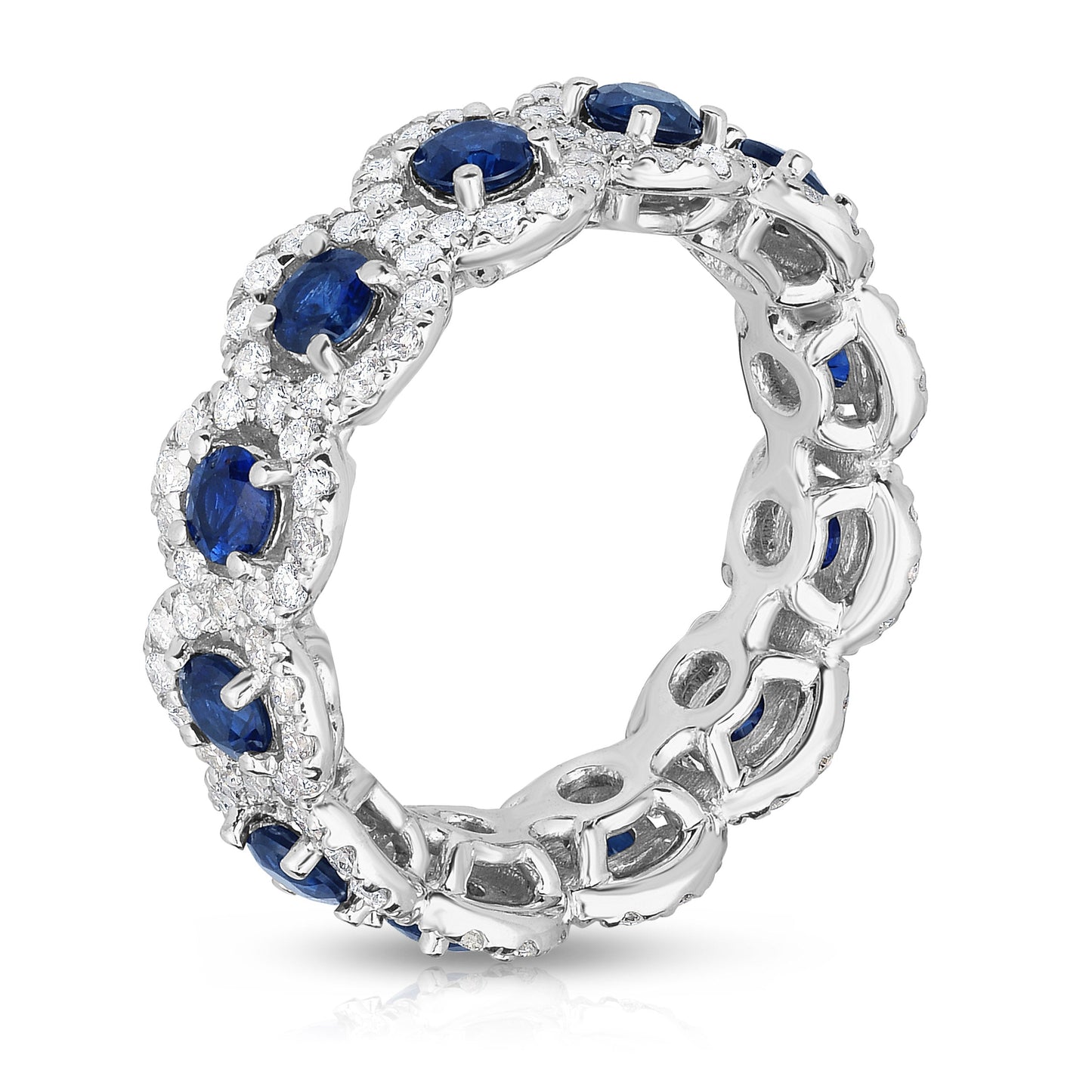 2.55Ct Diamond Eternity Wedding Ring in 14K White Gold