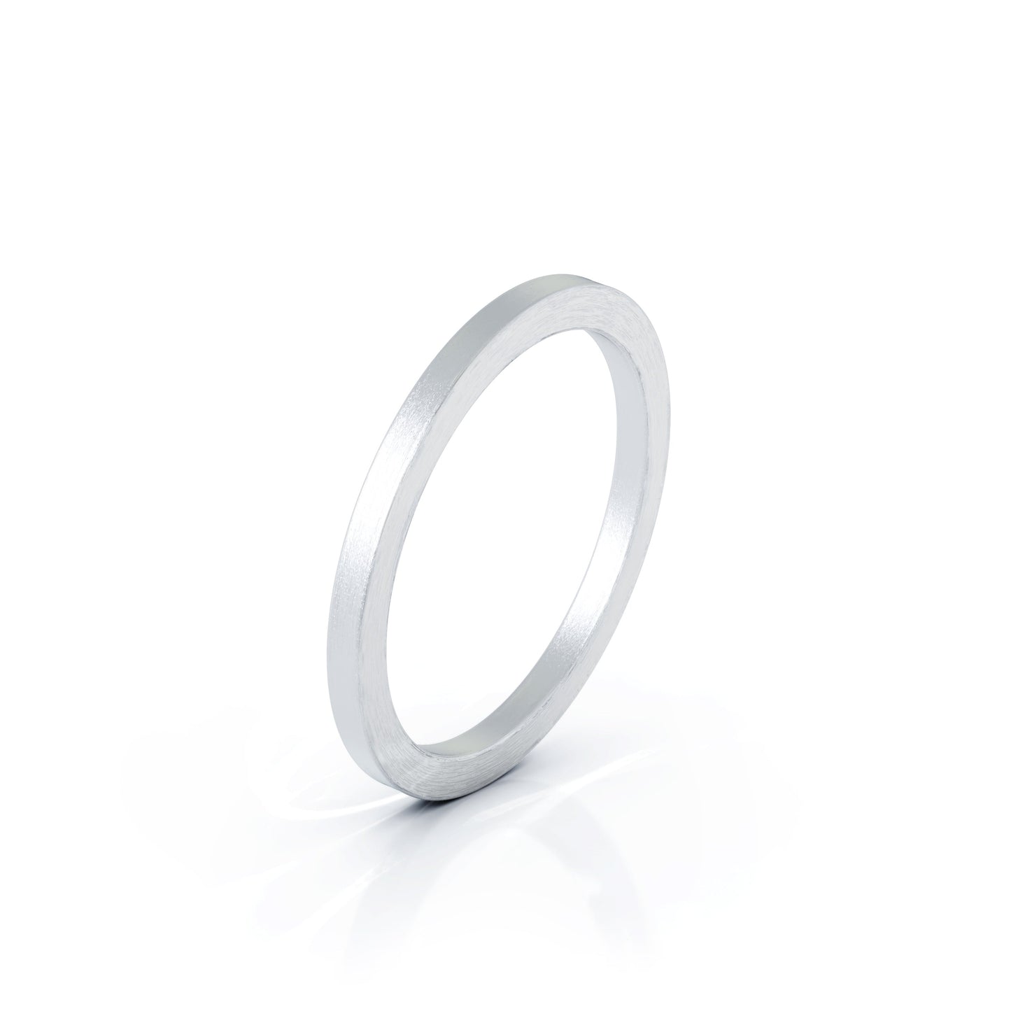 Square Profile 1.5MM Matte Finish Wedding Band in 14K Gold