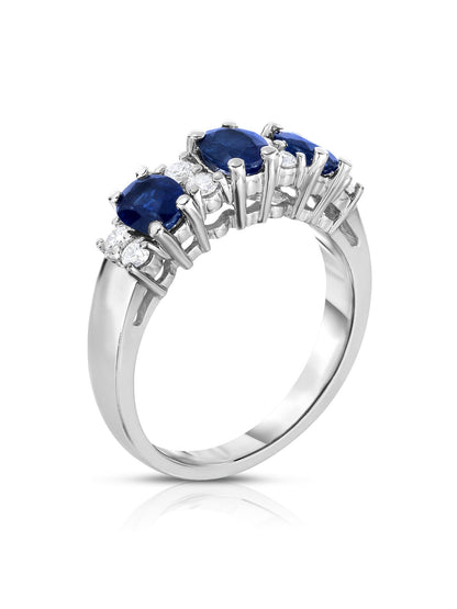 Oval Gemstone & 0.25Ct Diamond Ring in 14K Gold