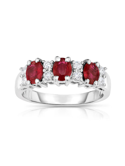 Oval Gemstone & 0.25Ct Diamond Ring in 14K Gold