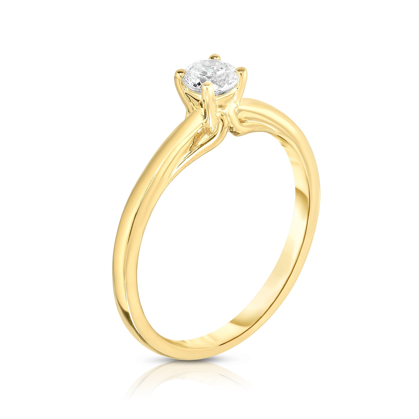 0.25Ct Diamond 4-Prong Solitaire Ring in 14K Gold