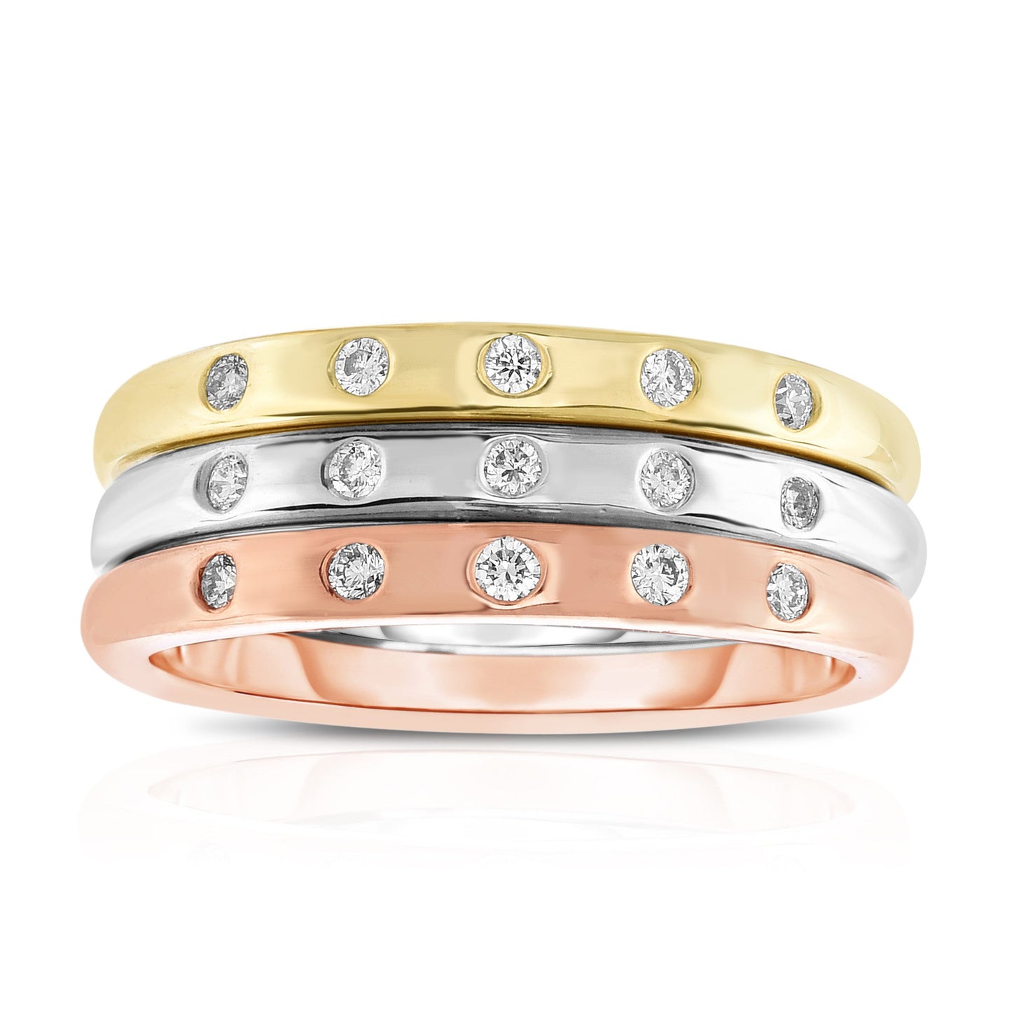 0.06Ct Diamond Stackable Ring in 14K Gold