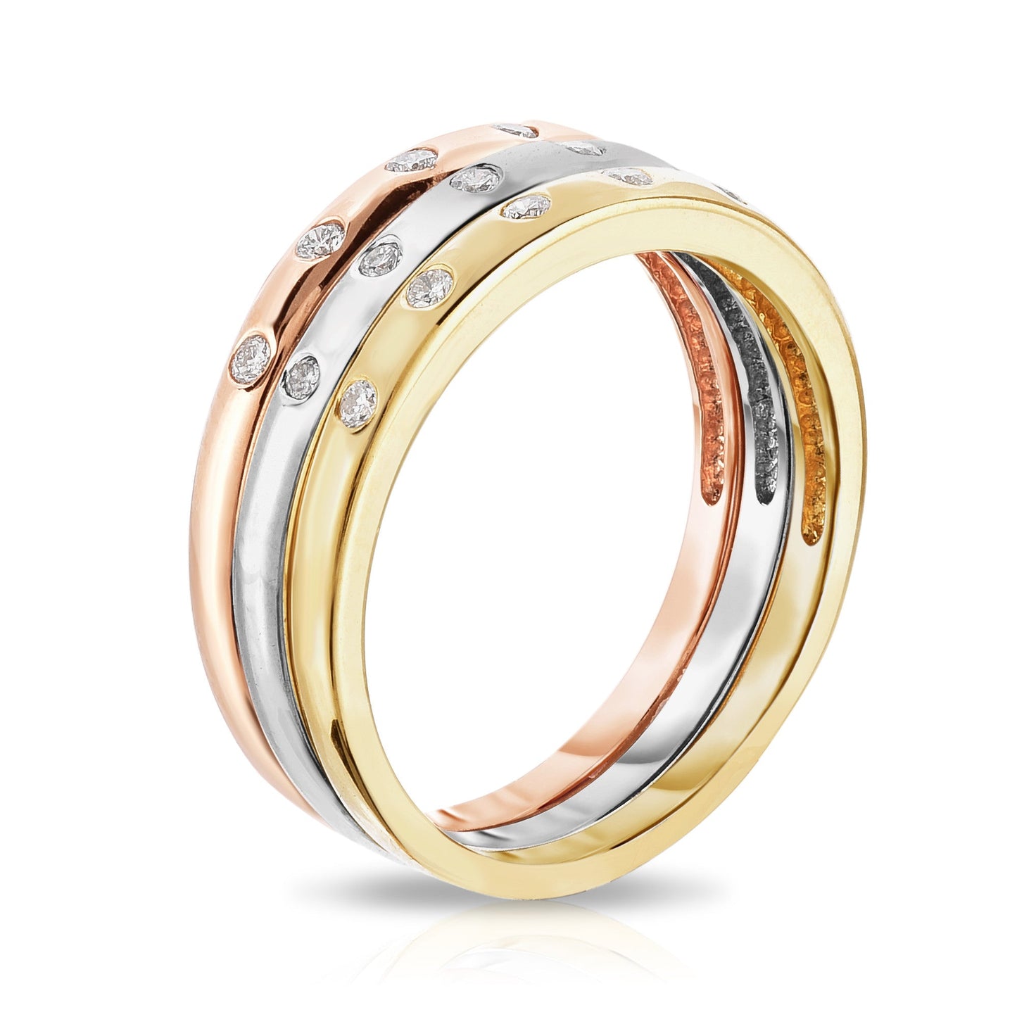 0.06Ct Diamond Stackable Ring in 14K Gold