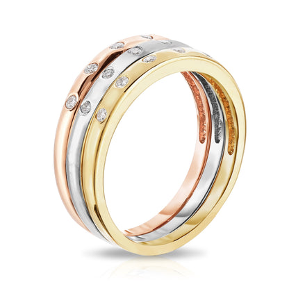 0.06Ct Diamond Stackable Ring in 14K Gold