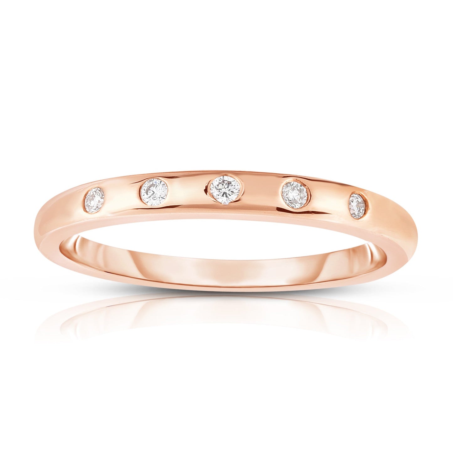 0.06Ct Diamond Stackable Ring in 14K Gold