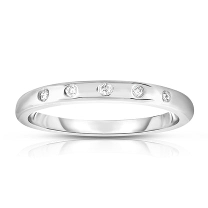 0.06Ct Diamond Stackable Ring in 14K Gold