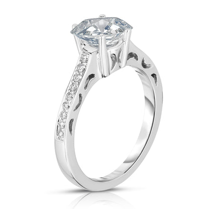 GIA Certified 1.18Ct Diamond Engagement Ring in 14K Gold