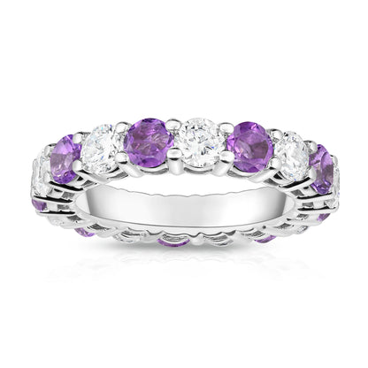 4.00-5.00Ct Diamond Eternity Ring in 14K White Gold