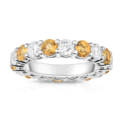 4.00-5.00Ct Diamond Eternity Ring in 14K White Gold