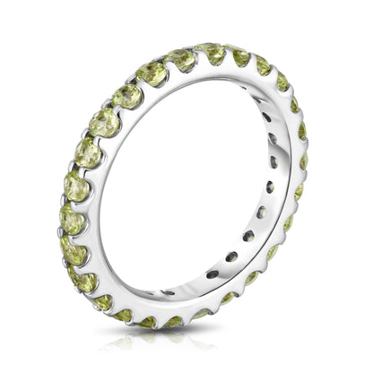 1.35Ct Gemstone Eternity Ring in 14K White Gold