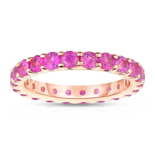 2.50Ct Sapphire Eternity Ring in 14K Gold
