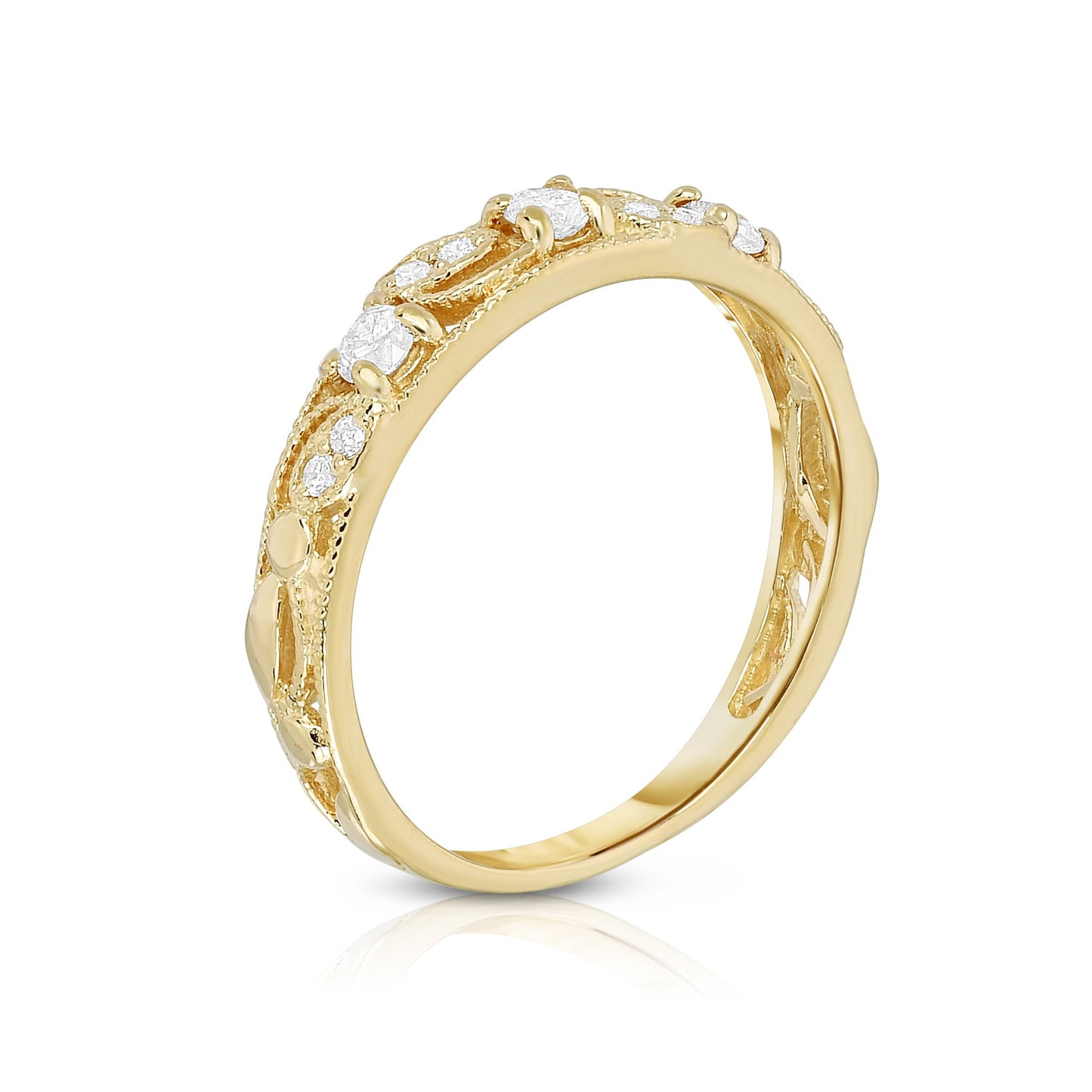 0.25Ct Diamond Stackable Ring in 14K Gold
