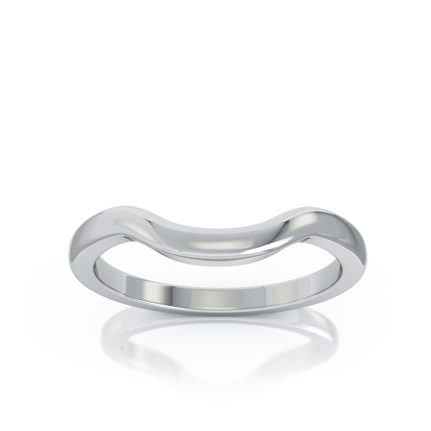Curved Wave Ring in 14K Gold