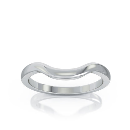 Curved Wave Ring in 14K Gold