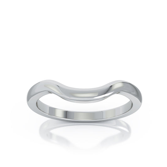 Curved Wave Ring in 14K Gold