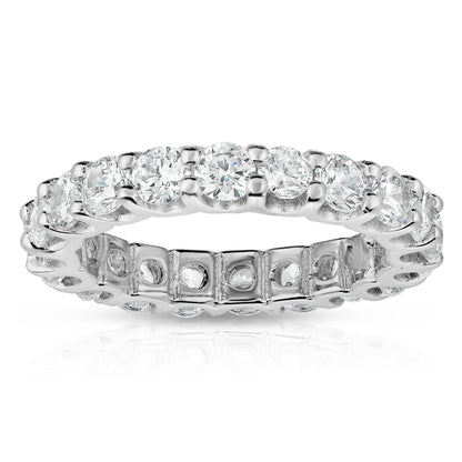 2.85-3.15Ct Diamond Eternity Ring in 14K White Gold