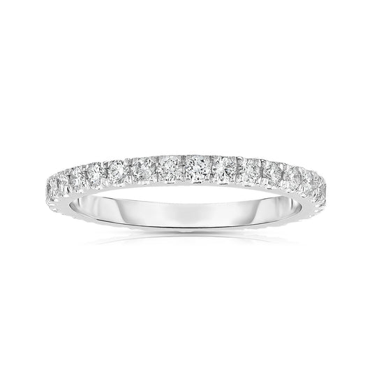 0.50Ct Diamond Eternity Wedding Band in 14K White Gold