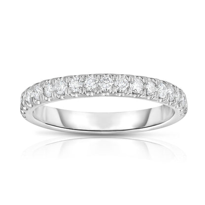 0.40Ct Diamond Wedding Band in 14K White Gold