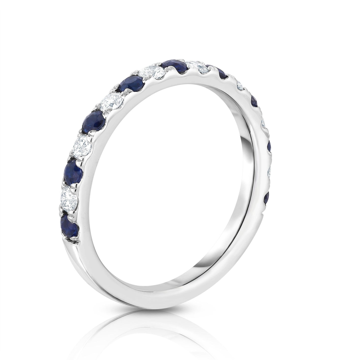 Gemstone & 0.30Ct Diamond Ring in 14K White Gold