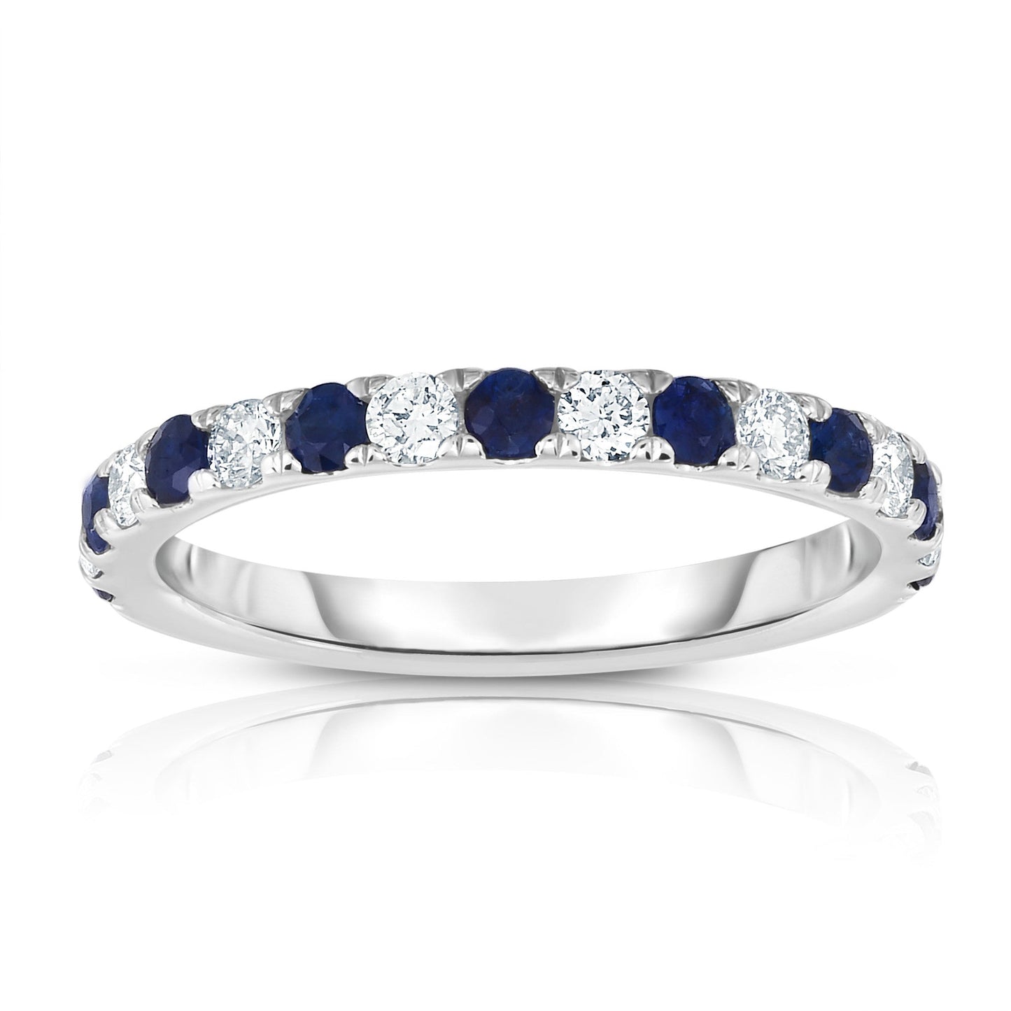 Gemstone & 0.30Ct Diamond Ring in 14K White Gold